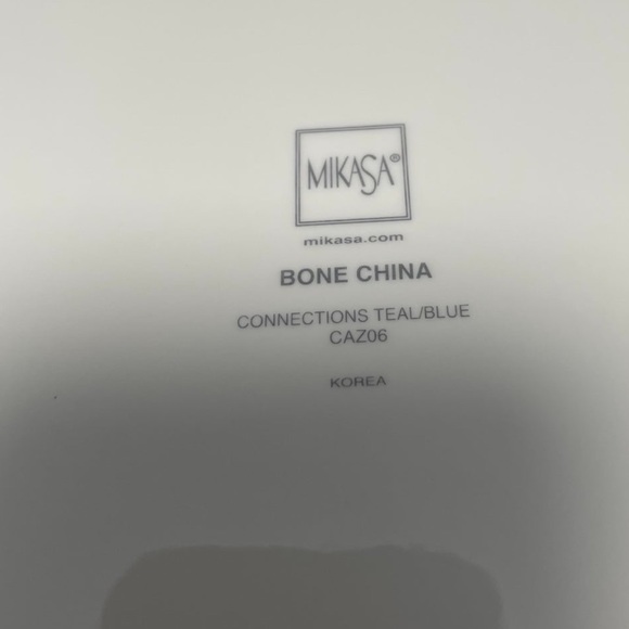 14" Oval Serving PlatterConnections Teal Blueby MIKASA - Picture 6 of 6